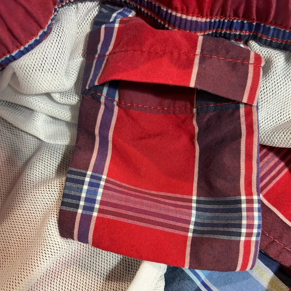 Brooks Brothers Plaid Swim Trunks with Liner XL. Pockets